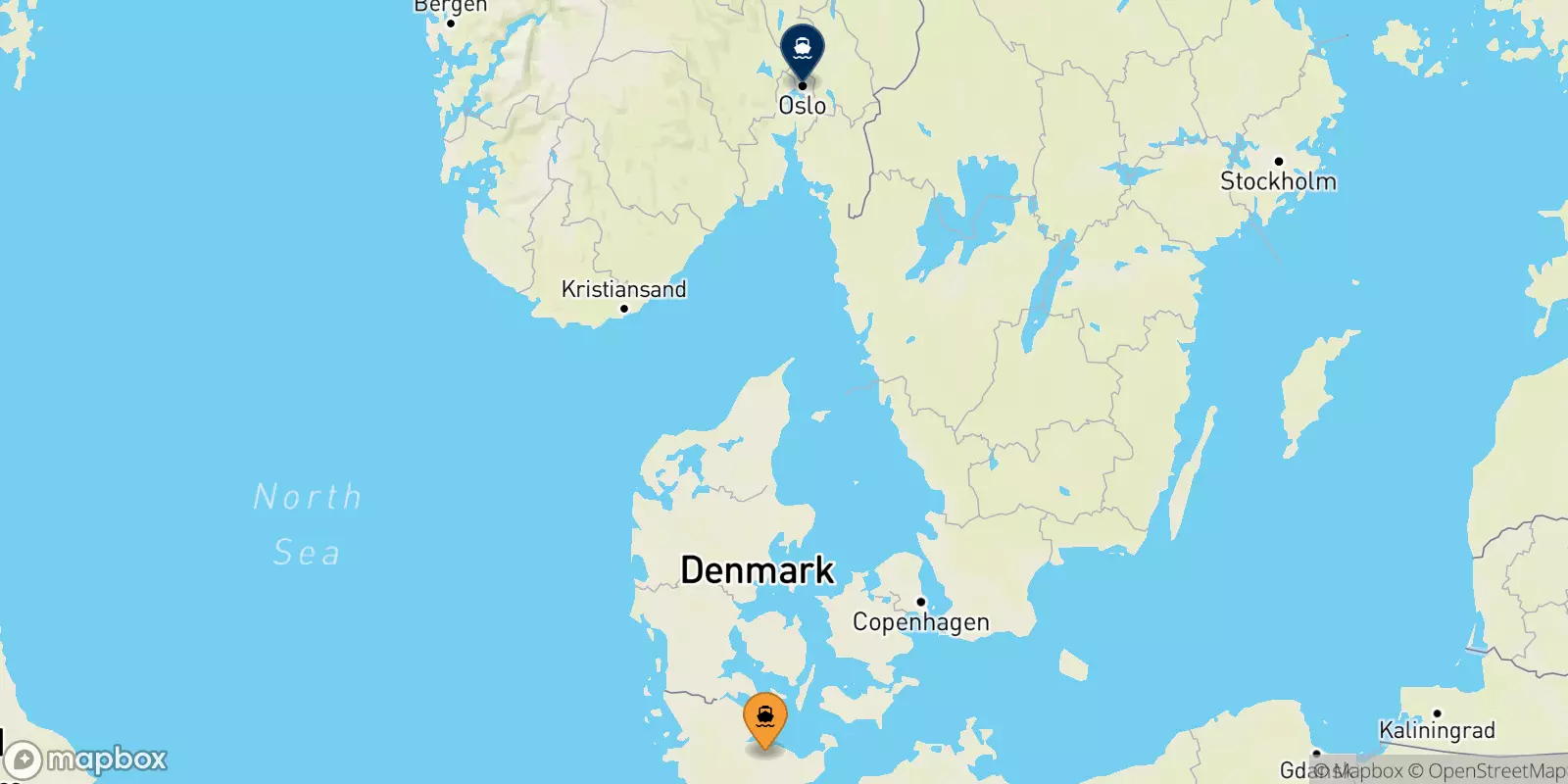 Ferries de Alemania a Noruega