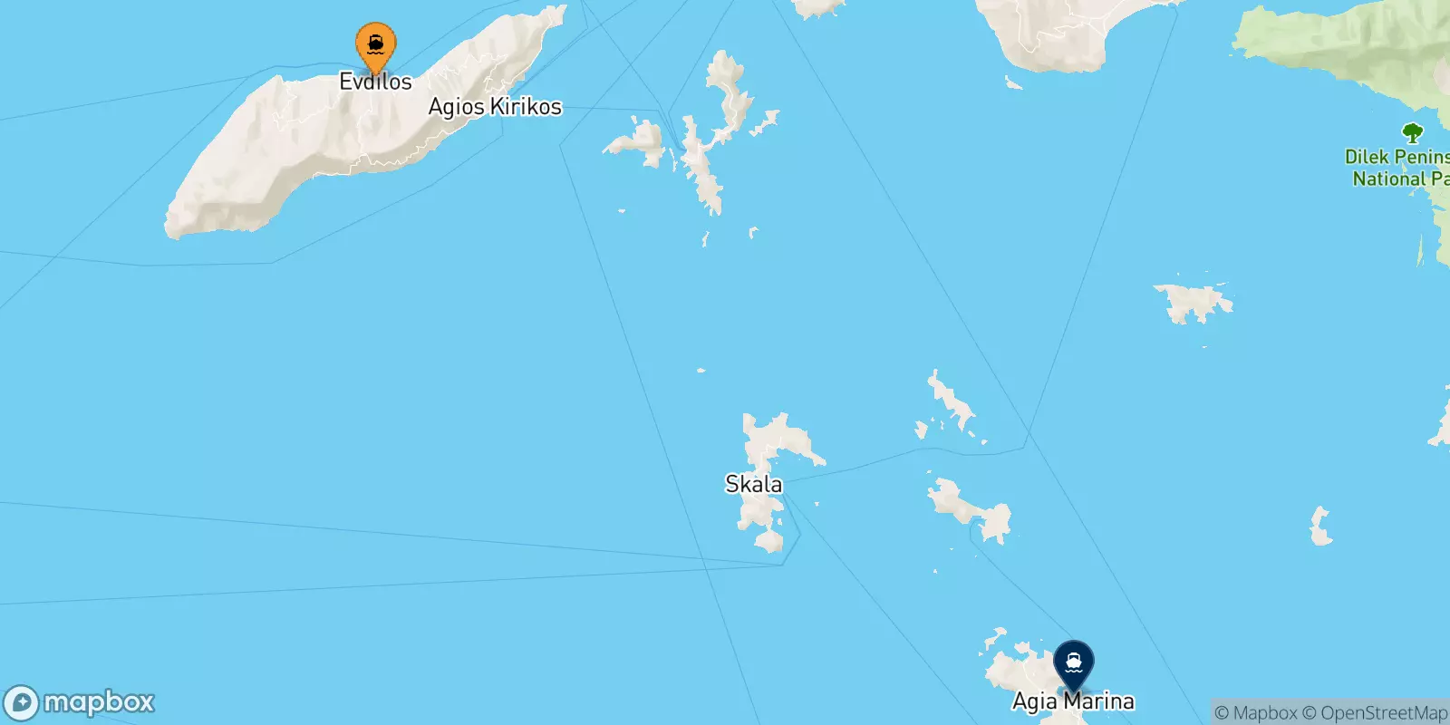 Ferries de Agios Kirikos (Ikaria) a Leros