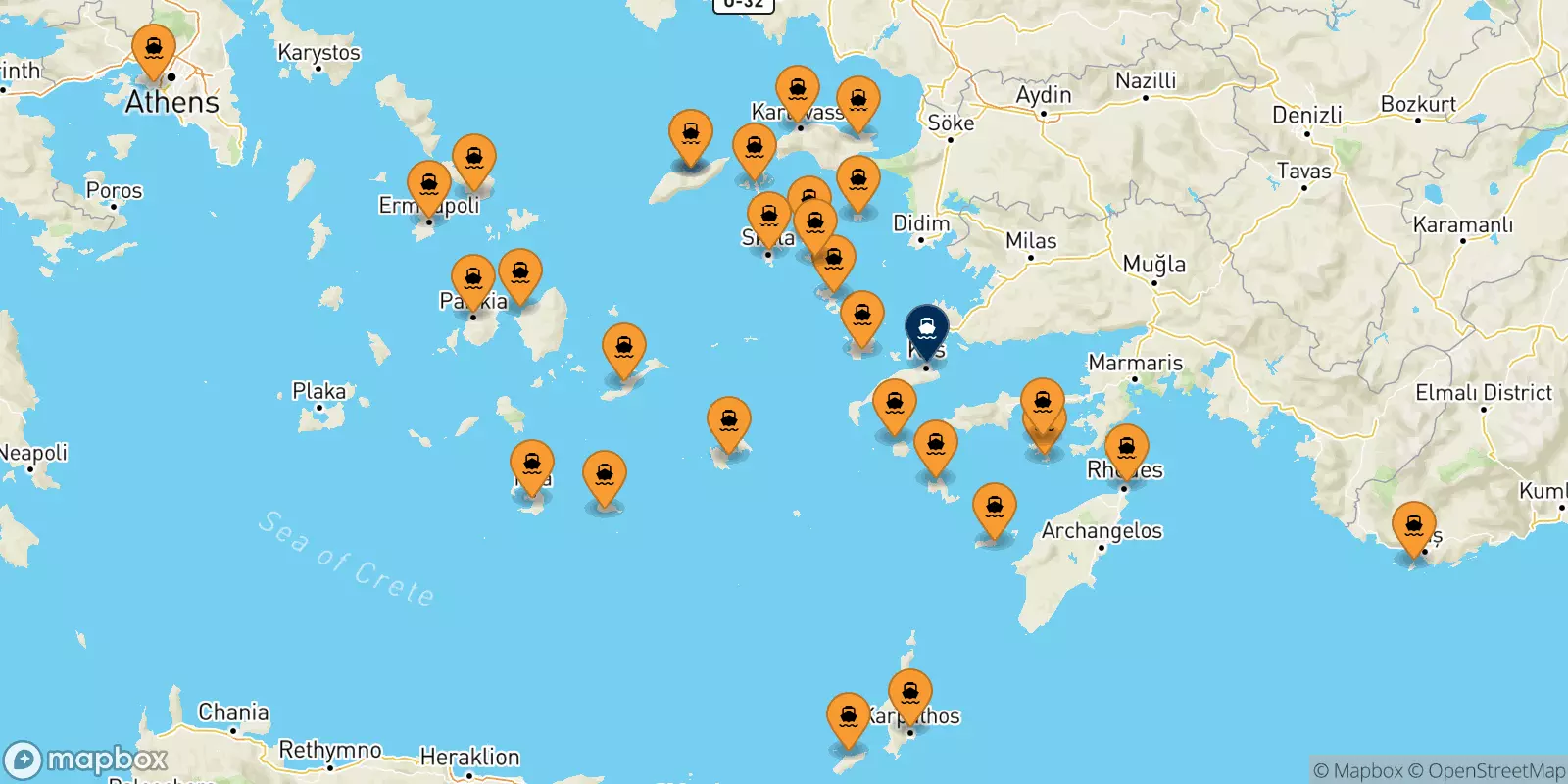 Ferries de Grecia a Kos