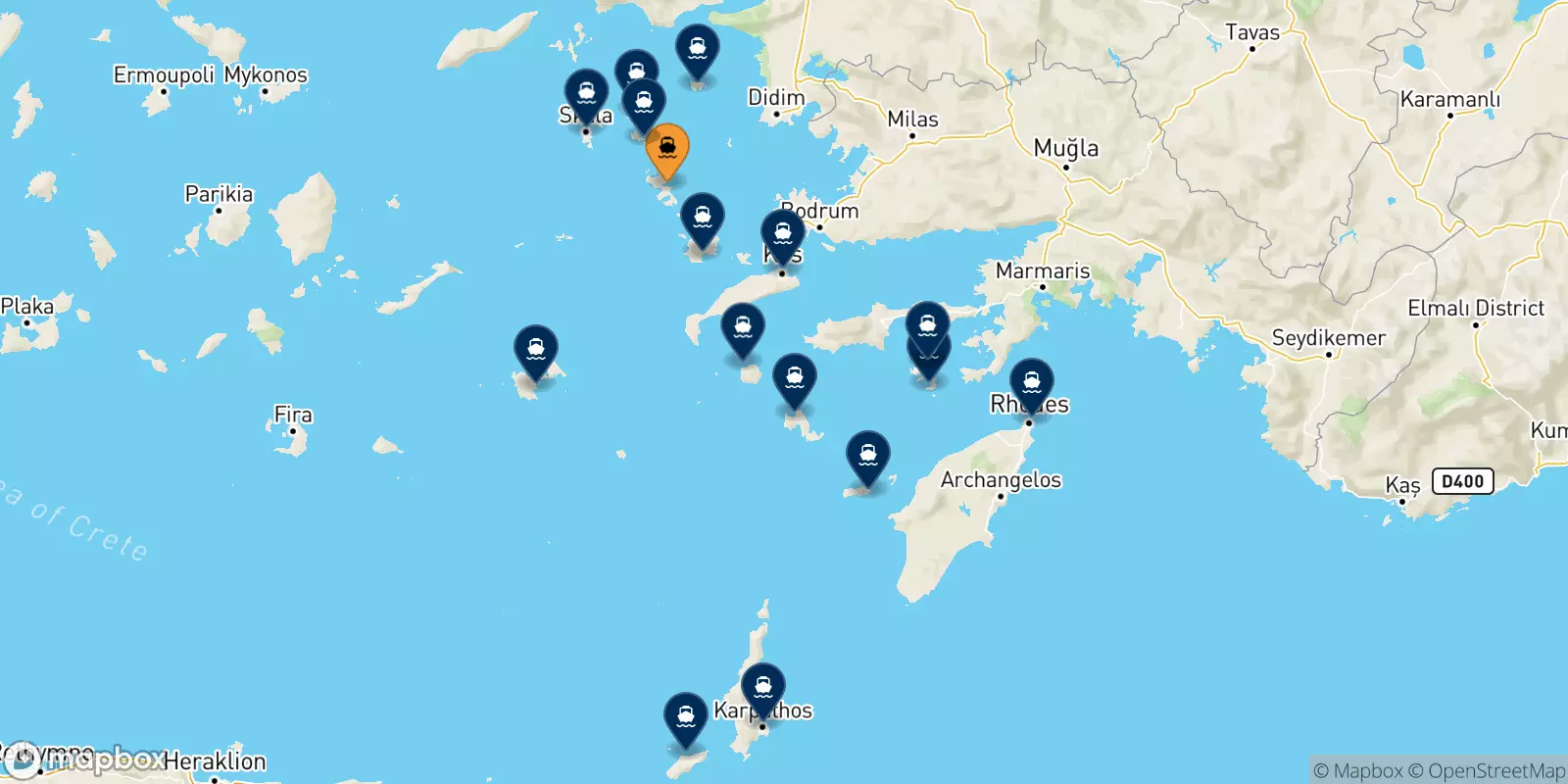 Ferries de Leros a Dodecaneso