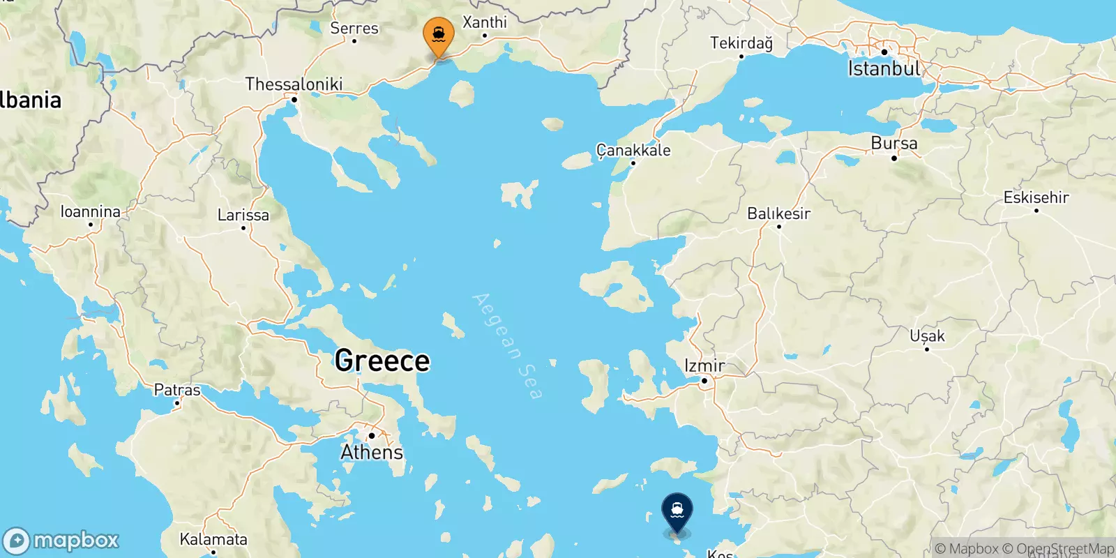 Ferries de Kavala a Leros