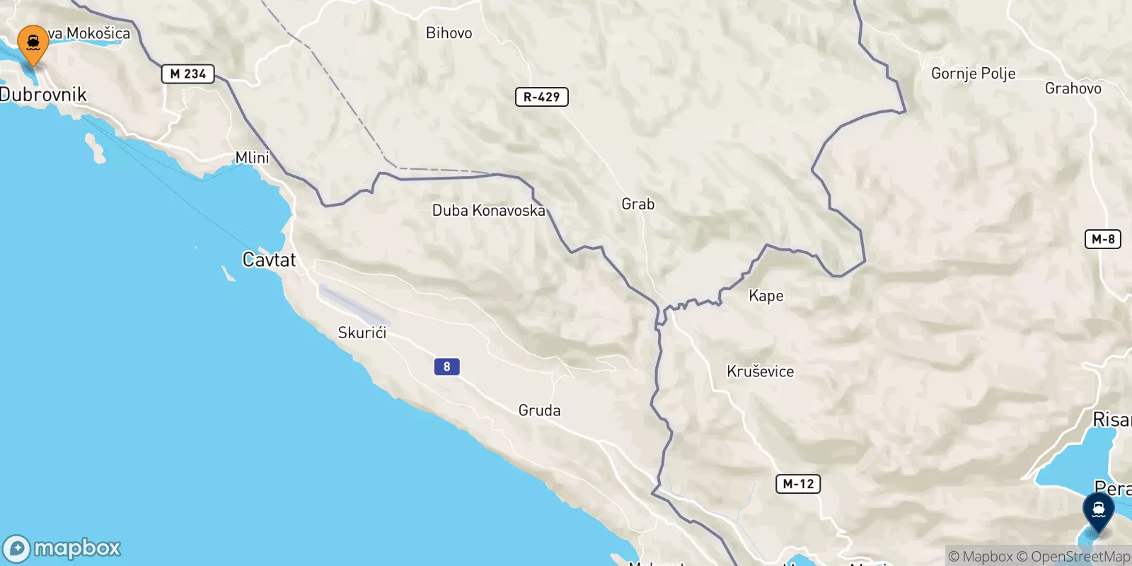Ferries de Croacia a Budva