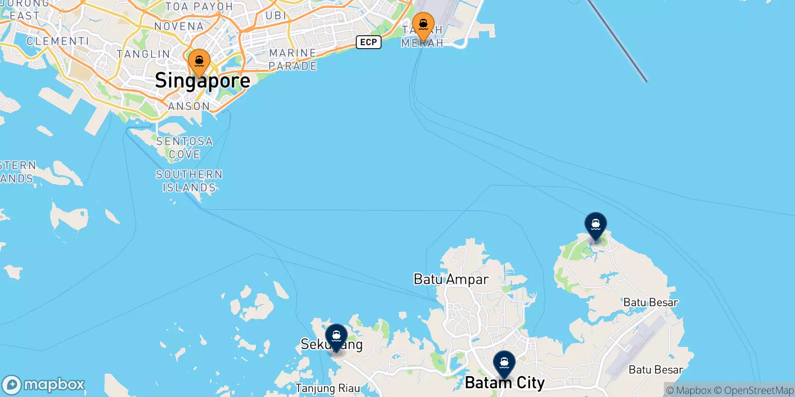 Ferries de Singapur a Batam