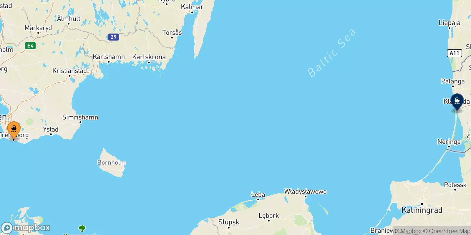 Ferries de Trelleborg a Lituania